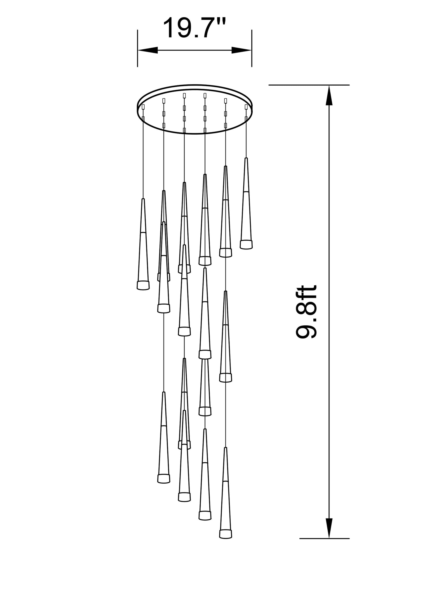 Cluster LED Chandelier