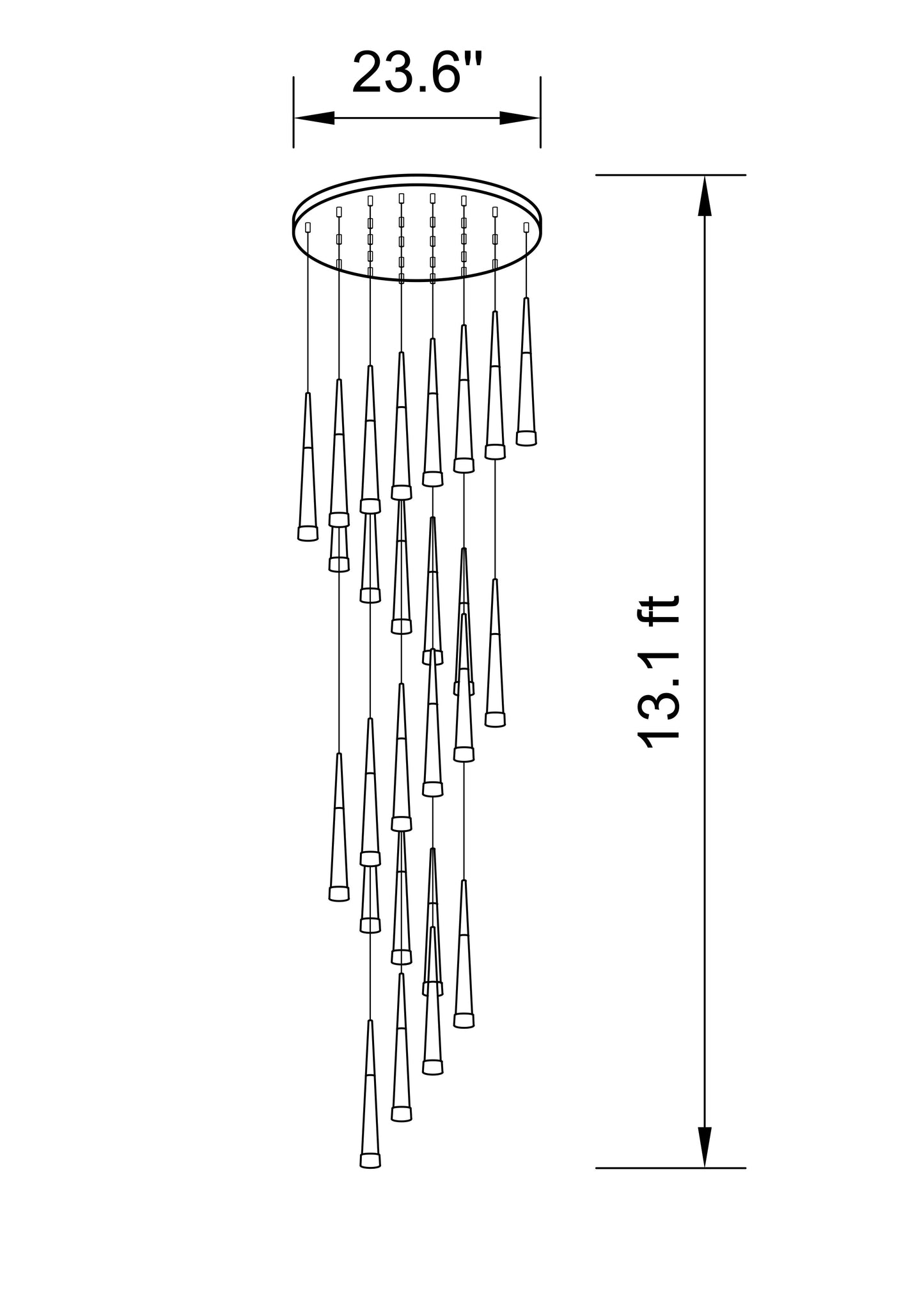 Cluster LED Chandelier