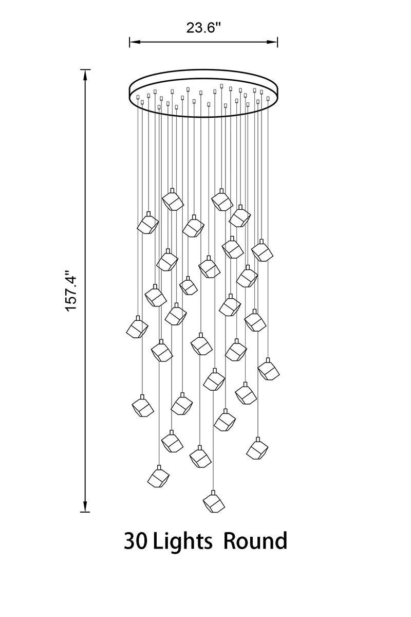 Cube Crystal Chandelier