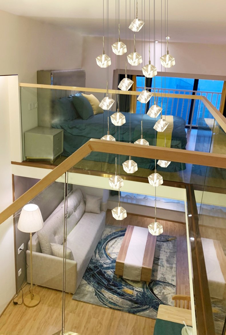 Cube Crystal Chandelier