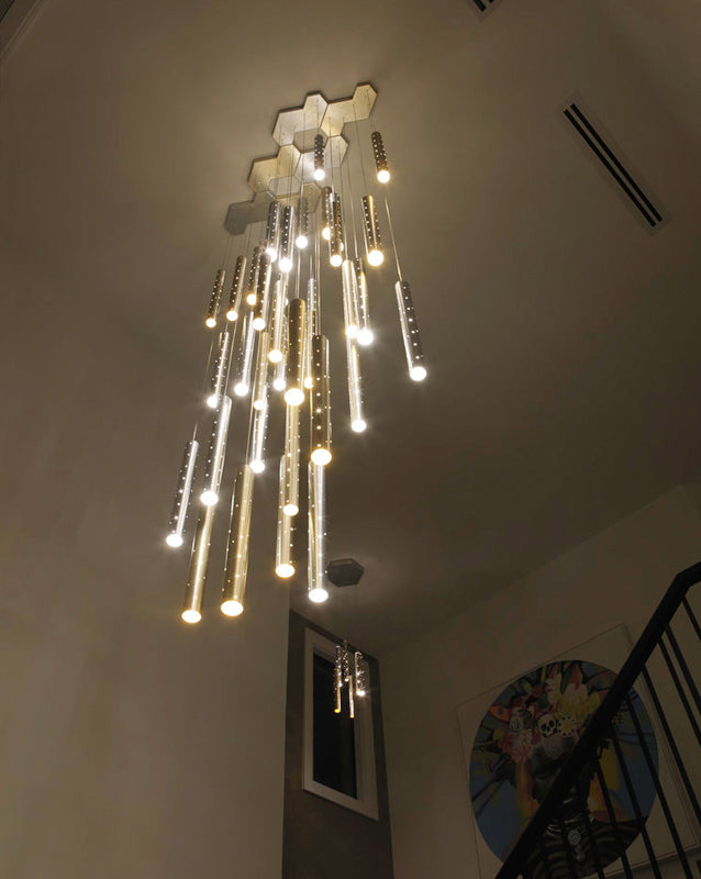 Raindrop Cylindrical Chandelier
