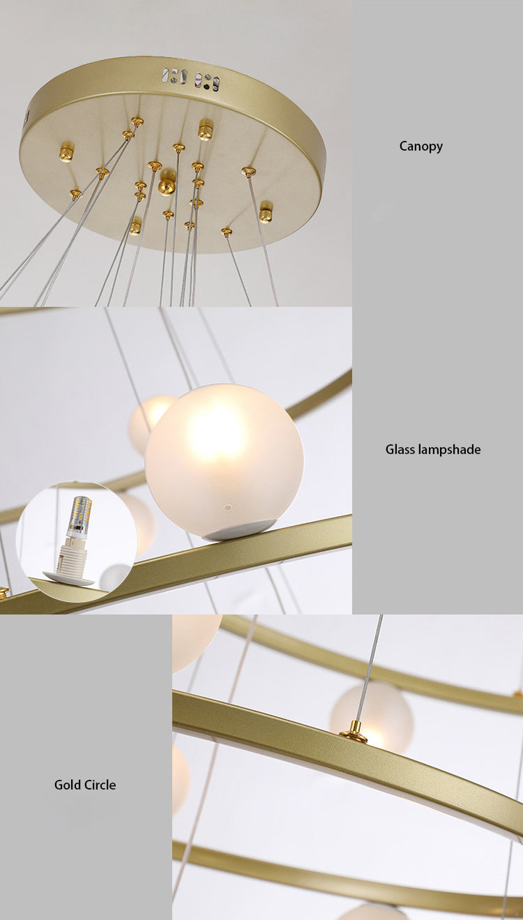 Tiered Rings Chandelier