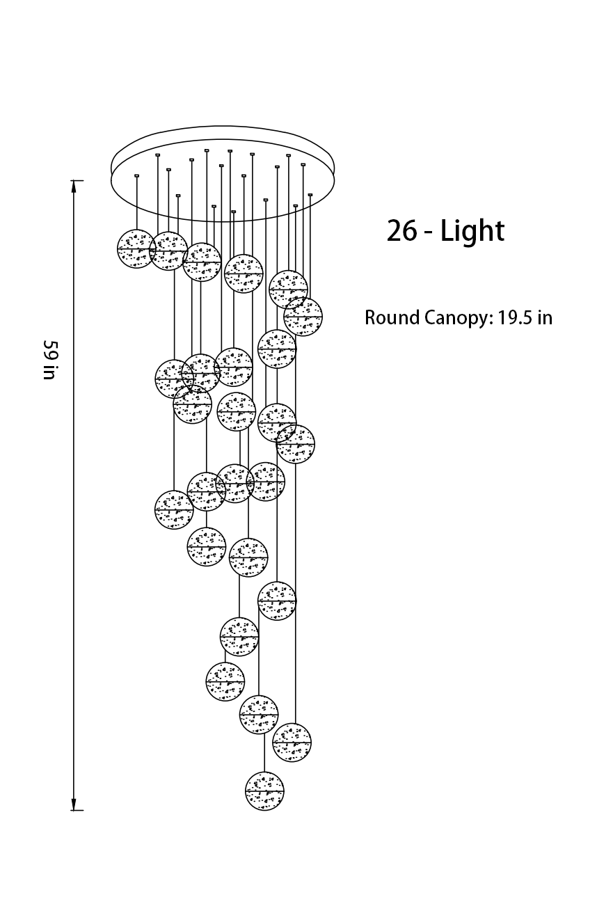 Crystal Globe Chandelier