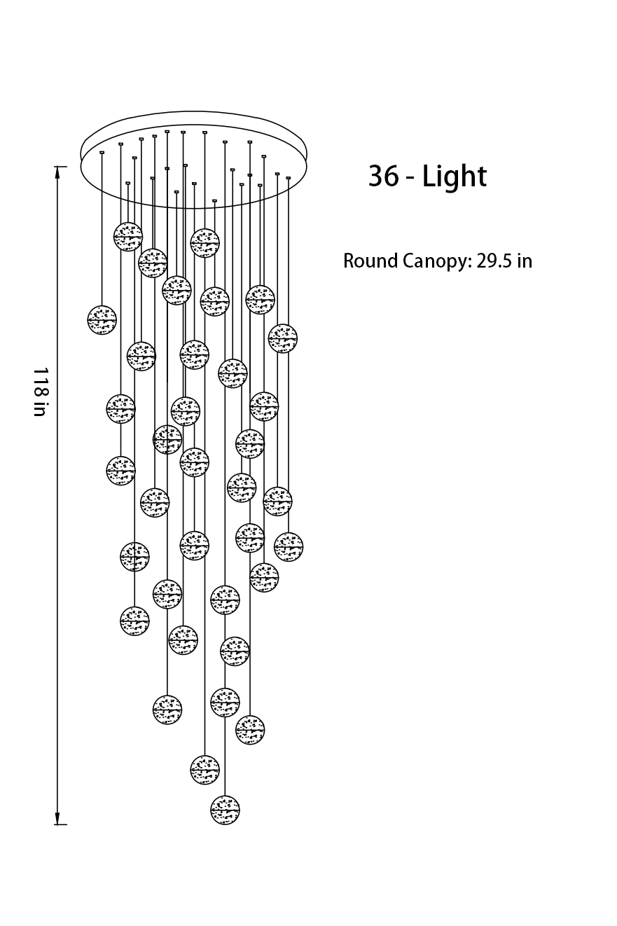 Crystal Globe Chandelier