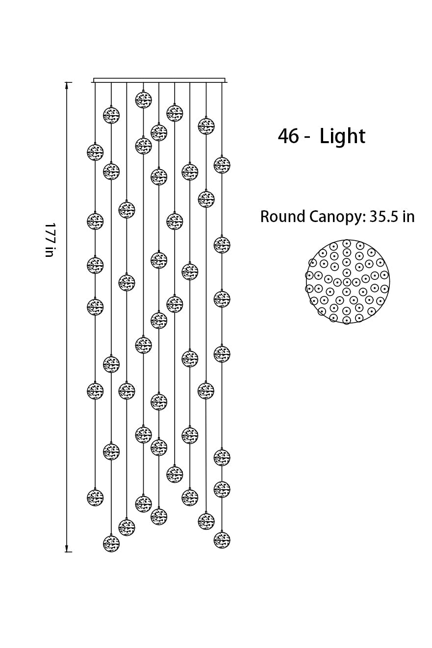 Crystal Globe Chandelier